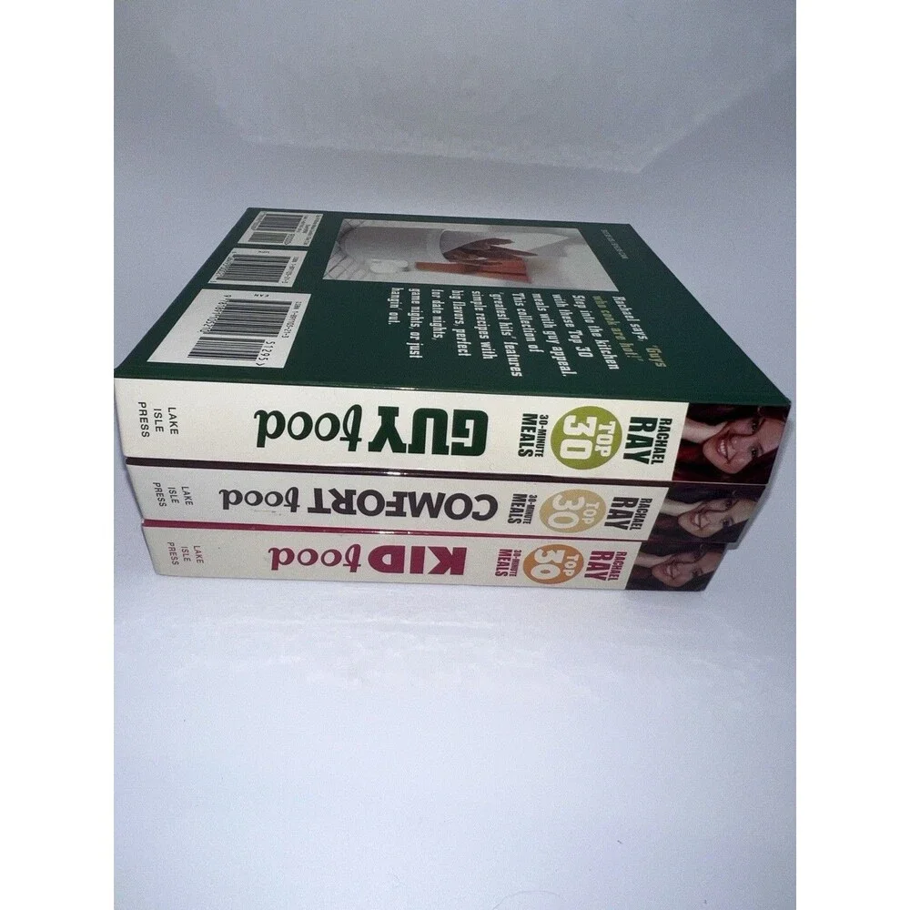 RACHAEL RAY TOP 30 Cookbooks: Comfort Food, Kid Food, Guy Food Mini Book Lot